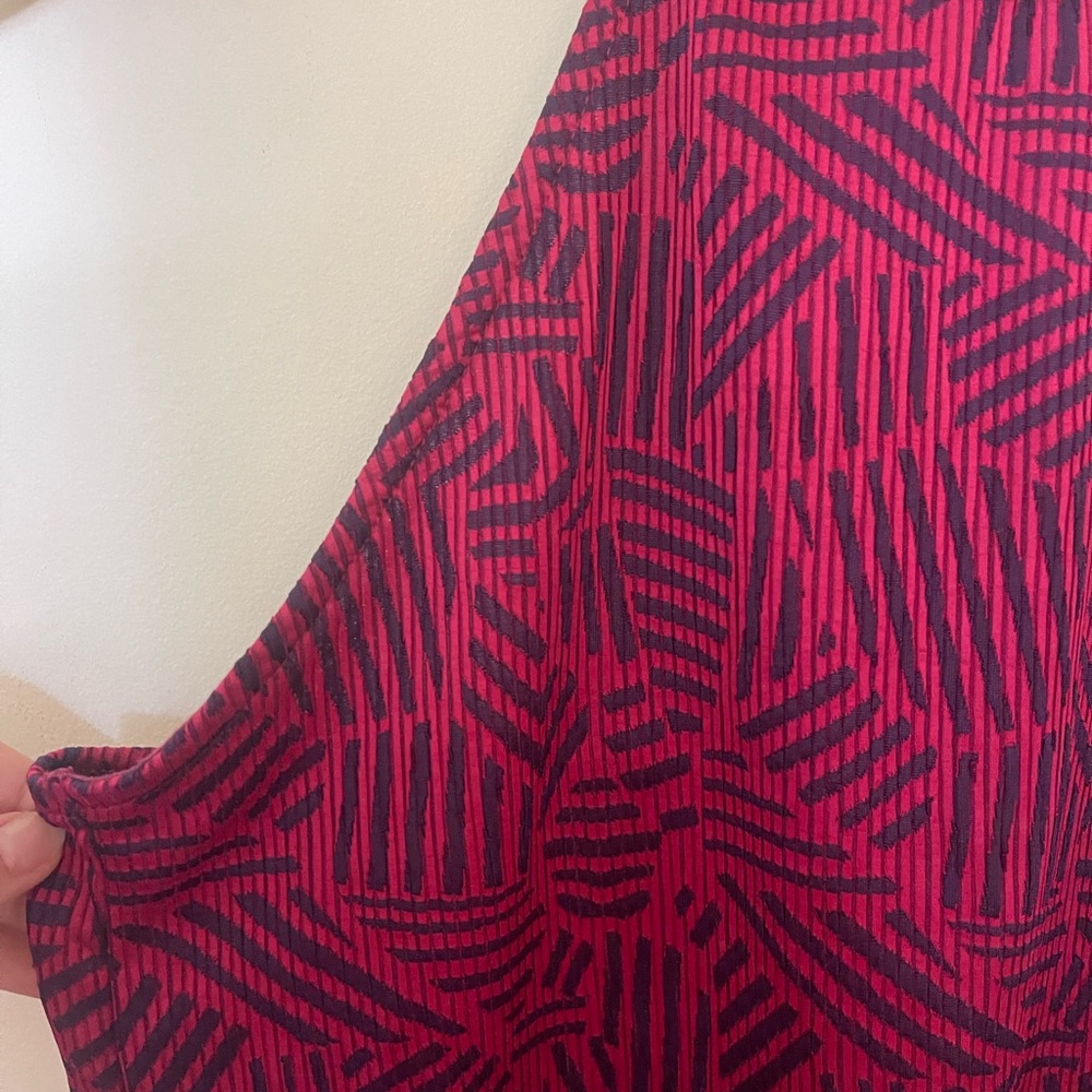 Red Patterned Halter Top - Picture 2 of 4